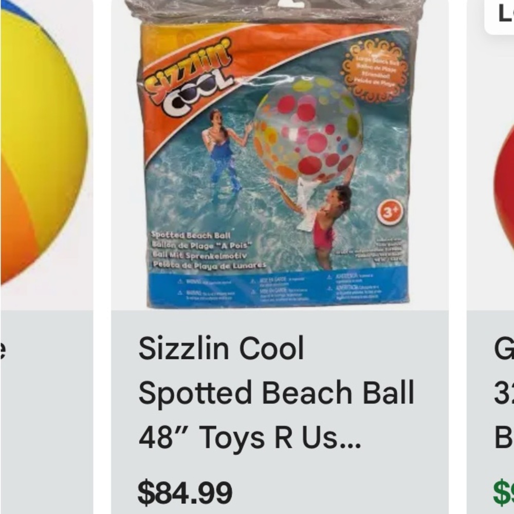 Green and Pink Spotted Beach Ball 48 Inches